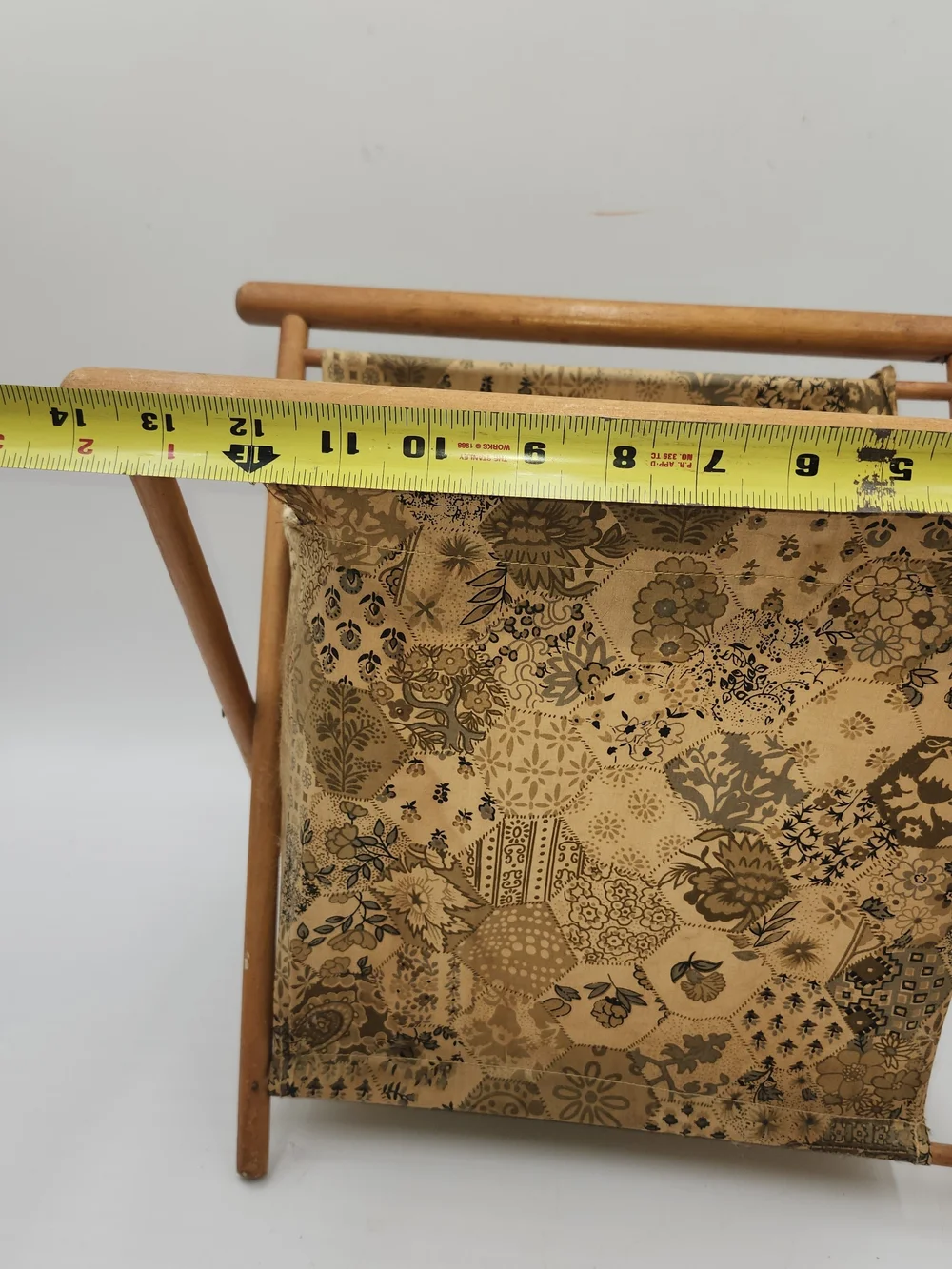 Vintage Crochet Knitting Storage Basket & Hooks